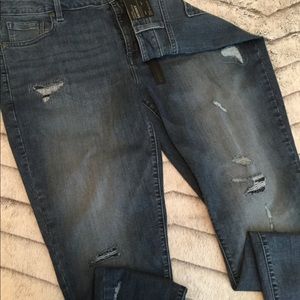 Lane Bryant Mid Rise Super Stretch Distressed Jean